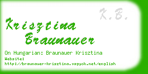 krisztina braunauer business card